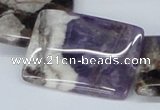 CDA83 15.5 inches 25*35mm rectangle dogtooth amethyst beads wholesale