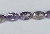 CDA95 15.5 inches 10*14mm faceted oval dogtooth amethyst beads
