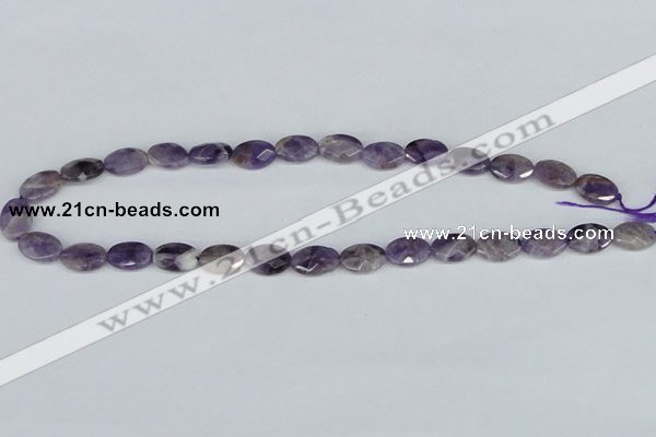 CDA95 15.5 inches 10*14mm faceted oval dogtooth amethyst beads