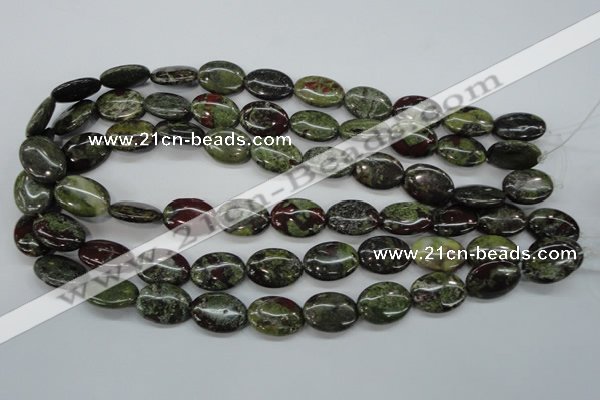 CDB238 15.5 inches 13*18mm oval natural dragon blood jasper beads