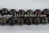 CDB252 15.5 inches 10mm round natural dragon blood jasper beads