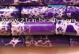 CDE1101 15.5 inches 4*13mm tube sea sediment jasper beads