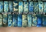 CDE1241 15.5 inches 3*8mm heishi sea sediment jasper beads