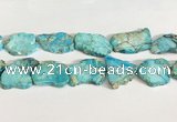 CDE1434 25*35mm - 35*45mm freefrom sea sediment jasper slab beads