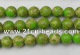 CDE2066 15.5 inches 4mm round dyed sea sediment jasper beads
