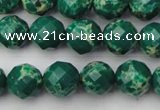 CDE2201 15.5 inches 8mm faceted round dyed sea sediment jasper beads