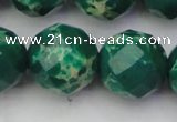 CDE2209 15.5 inches 24mm faceted round dyed sea sediment jasper beads