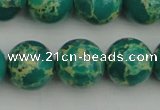 CDE2247 15.5 inches 14mm round dyed sea sediment jasper beads