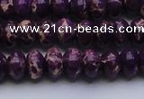 CDE2635 15.5 inches 10*14mm rondelle dyed sea sediment jasper beads