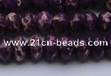 CDE2636 15.5 inches 12*16mm rondelle dyed sea sediment jasper beads