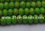 CDE2657 15.5 inches 7*10mm rondelle dyed sea sediment jasper beads