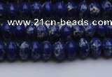 CDE2680 15.5 inches 5*8mm rondelle dyed sea sediment jasper beads