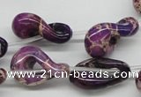 CDE42 15.5 inches 15*24mm petal shaped dyed sea sediment jasper beads