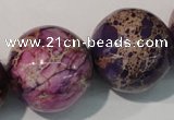 CDE699 15.5 inches 24mm round dyed sea sediment jasper beads