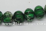CDE75 15.5 inches 12*16mm pumpkin dyed sea sediment jasper beads
