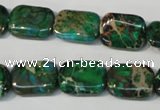 CDE974 15.5 inches 12*16mm rectangle dyed sea sediment jasper beads