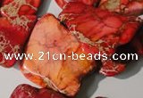 CDE982 15 inches 20*30mm – 25*40mm freeform dyed sea sediment jasper beads