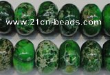 CDI165 15.5 inches 11*18mm rondelle dyed imperial jasper beads