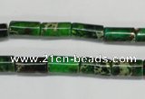 CDI166 15.5 inches 6*12mm tube dyed imperial jasper beads