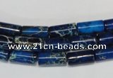 CDI226 15.5 inches 6*12mm tube dyed imperial jasper beads