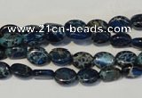 CDI233 15.5 inches 6*8mm oval dyed imperial jasper beads