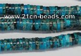 CDI276 15.5 inches 2*8mm heishi dyed imperial jasper beads