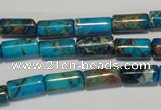 CDI279 15.5 inches 6*12mm tube dyed imperial jasper beads