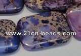 CDI442 15.5 inches 25*35mm rectangle dyed imperial jasper beads