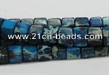 CDI52 16 inches 6*6mm cube dyed imperial jasper beads wholesale