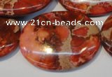 CDI536 15.5 inches 30*40mm oval dyed imperial jasper beads