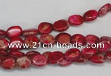 CDI641 15.5 inches 6*8mm oval dyed imperial jasper beads