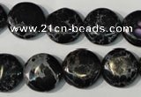 CDI688 15.5 inches 15mm flat round dyed imperial jasper beads