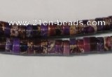 CDI704 15.5 inches 3*6mm heishi dyed imperial jasper beads