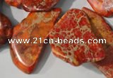 CDI760 15.5 inches 19*32mm – 22*38mm freeform dyed imperial jasper beads
