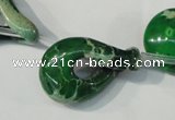 CDI980 15.5 inches 19*29mm petal shaped dyed imperial jasper beads