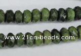 CDJ106 15.5 inches 6*10mm faceted rondelle Canadian jade beads wholesale