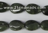 CDJ118 15.5 inches 12*18mm flat teardrop Canadian jade beads wholesale