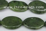 CDJ122 15.5 inches 18*25mm oval Canadian jade beads wholesale