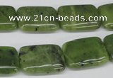 CDJ131 15.5 inches 15*20mm rectangle Canadian jade beads wholesale