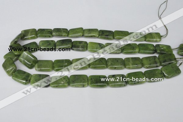 CDJ131 15.5 inches 15*20mm rectangle Canadian jade beads wholesale
