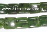 CDJ151 15.5 inches 13*13mm square Canadian jade beads wholesale