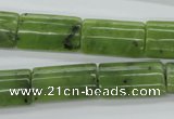 CDJ156 15.5 inches 12*20mm flat tube Canadian jade beads wholesale