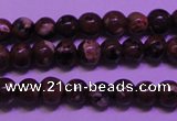 CDM50 15 inches 4mm round strawberry dalmatian jasper beads
