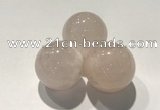 CDN1031 30mm round rose quartz decorations wholesale
