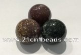 CDN1091 30mm round Indian agate decorations wholesale