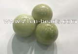 CDN1158 30mm round lemon jade decorations wholesale