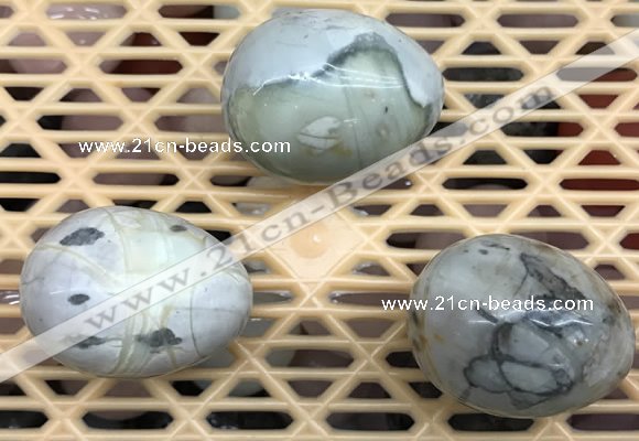 CDN318 30*40mm egg-shaped picasso jasper decorations wholesale