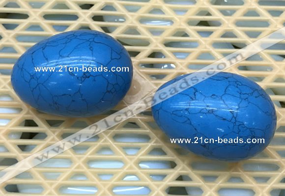 CDN343 35*50mm egg-shaped imitation turquoise decorations wholesale