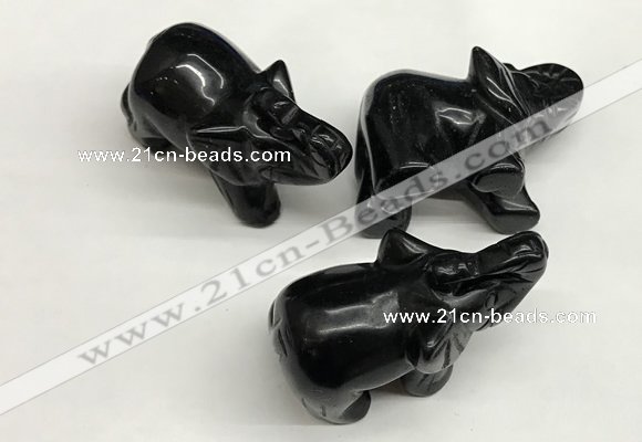 CDN404 25*50*35mm elephant black agate decorations wholesale