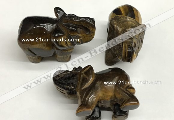 CDN420 25*50*35mm elephant yellow tiger eye decorations wholesale